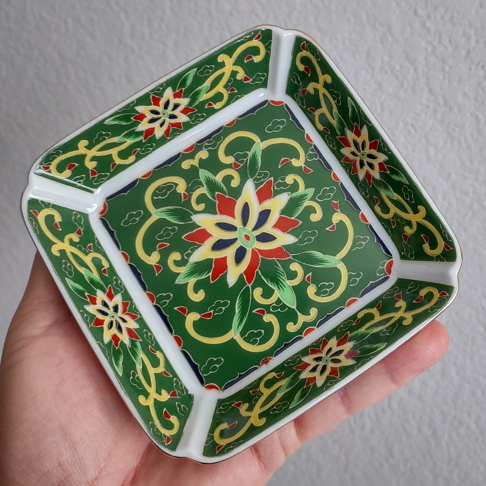 ‼️SOLD‼️ KASHMIR Takahashi Porcelain Hand decorated Trinket Dish Bowl VTG 1981 - Picture 8 of 8